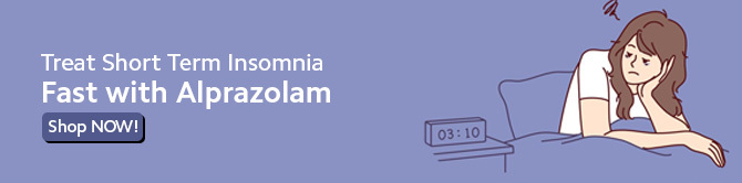 Treat Short Term Insomnia Fast with Alprazolam - Shop NOW